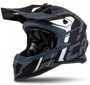 Motocross Helmet CASSIDA Cross Pro II Contra matt grey/ black/ white XS