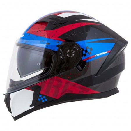 Full face helmet CASSIDA INTEGRAL 3.0 DRFT pearl blue / red L for YAMAHA YZ 450 F