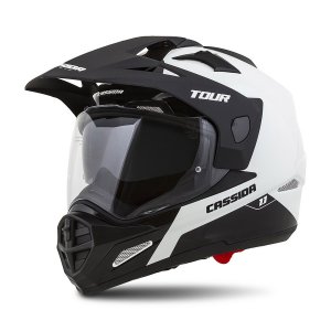 Touring helmet CASSIDA TOUR 1.1 DUAL white/ black/  matt grey 2XL