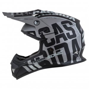 Motocross Helmet CASSIDA CROSS CUP SONIC matt grey /black 2XL