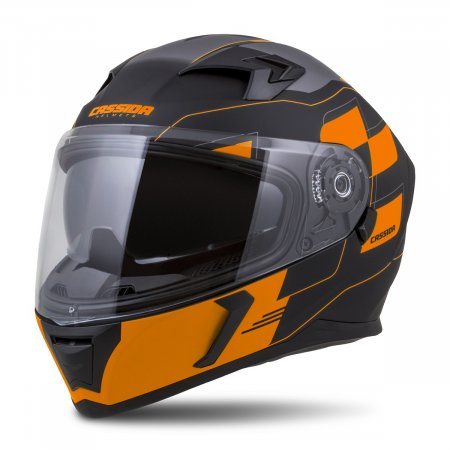 Full face helmet CASSIDA INTEGRAL 3.0 ROXOR black matt/ orange/ grey XS
