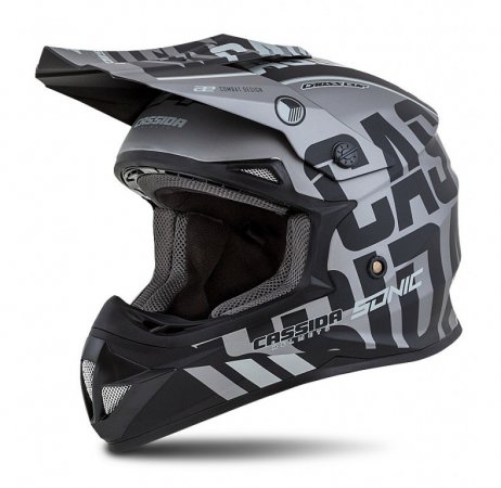 Motocross Helmet CASSIDA CROSS CUP SONIC JUNIOR matt grey / black for YAMAHA YZ 450 F