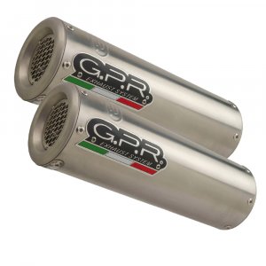 Dual slip-on exhaust GPR M3 Brushed Stainless steel including removable db killers, link pipes and catalysts