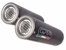 Dual slip-on exhaust GPR A.34.M3.PP M3 Brushed Stainless steel including removable db killers and link pipes