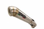 Slip-on exhaust GPR E4.BE.21.PCEV POWERCONE EVO Brushed Stainless steel including removable db killer and link pipe