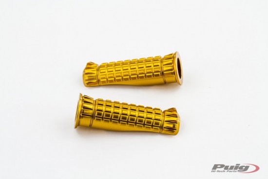 Footpegs without adapters PUIG R-FIGHTER gold for KAWASAKI Z 1000 (2003-2009, 2010-2018)