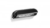 Licence support light PUIG 4646N black plastic with LEDs