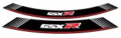 Rim strip PUIG 5525P GSXR silver set of 8 rim strips