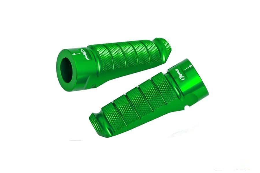 Footpegs without adapters PUIG 6301V RACING green