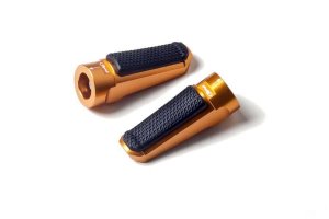 Footpegs without adapters PUIG SPORT gold with rubber