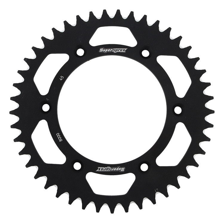 Rear ALU sprocket SUPERSPROX RAL-8000:45-BLK black 45T, 520