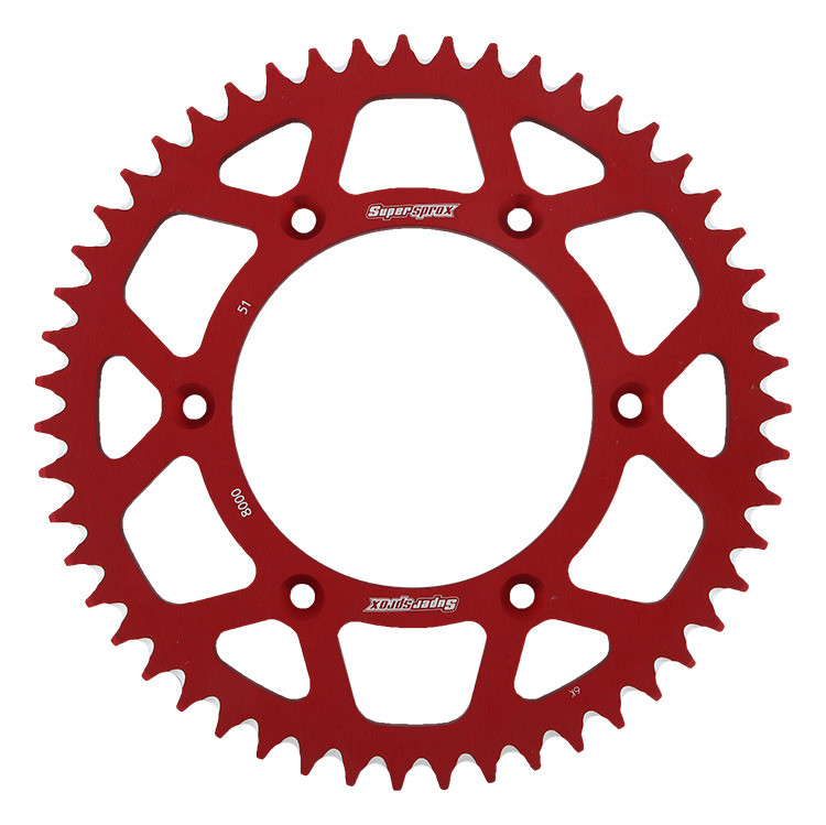 Rear ALU sprocket SUPERSPROX RAL-8000:51-RED red 51T, 520