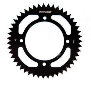 Rear ALU sprocket SUPERSPROX black 47T, 428