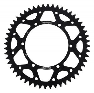 Rear ALU sprocket SUPERSPROX black 52T, 420