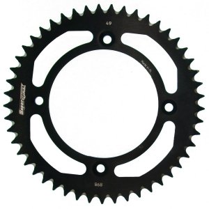 Rear ALU sprocket SUPERSPROX black 49T, 428