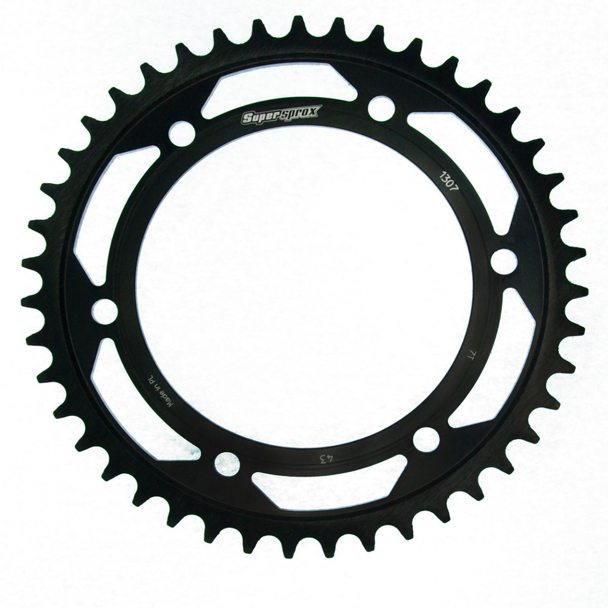 Rear sprocket SUPERSPROX RFE-1307:43-BLK black 43T, 525