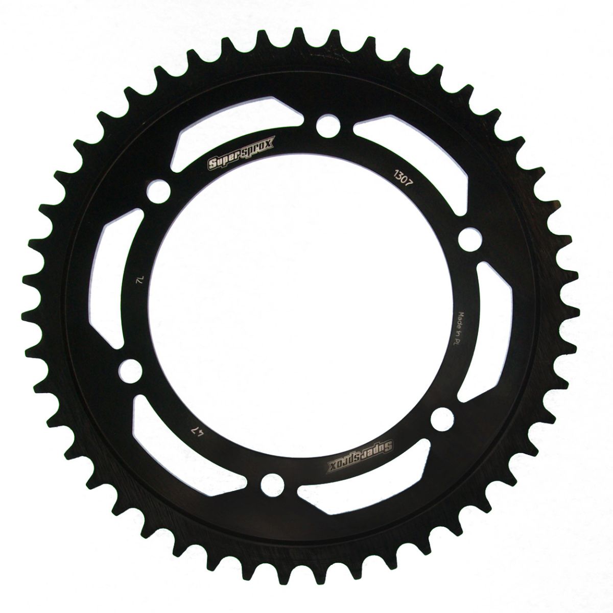 Rear sprocket SUPERSPROX RFE-1307:47-BLK black 47T, 525