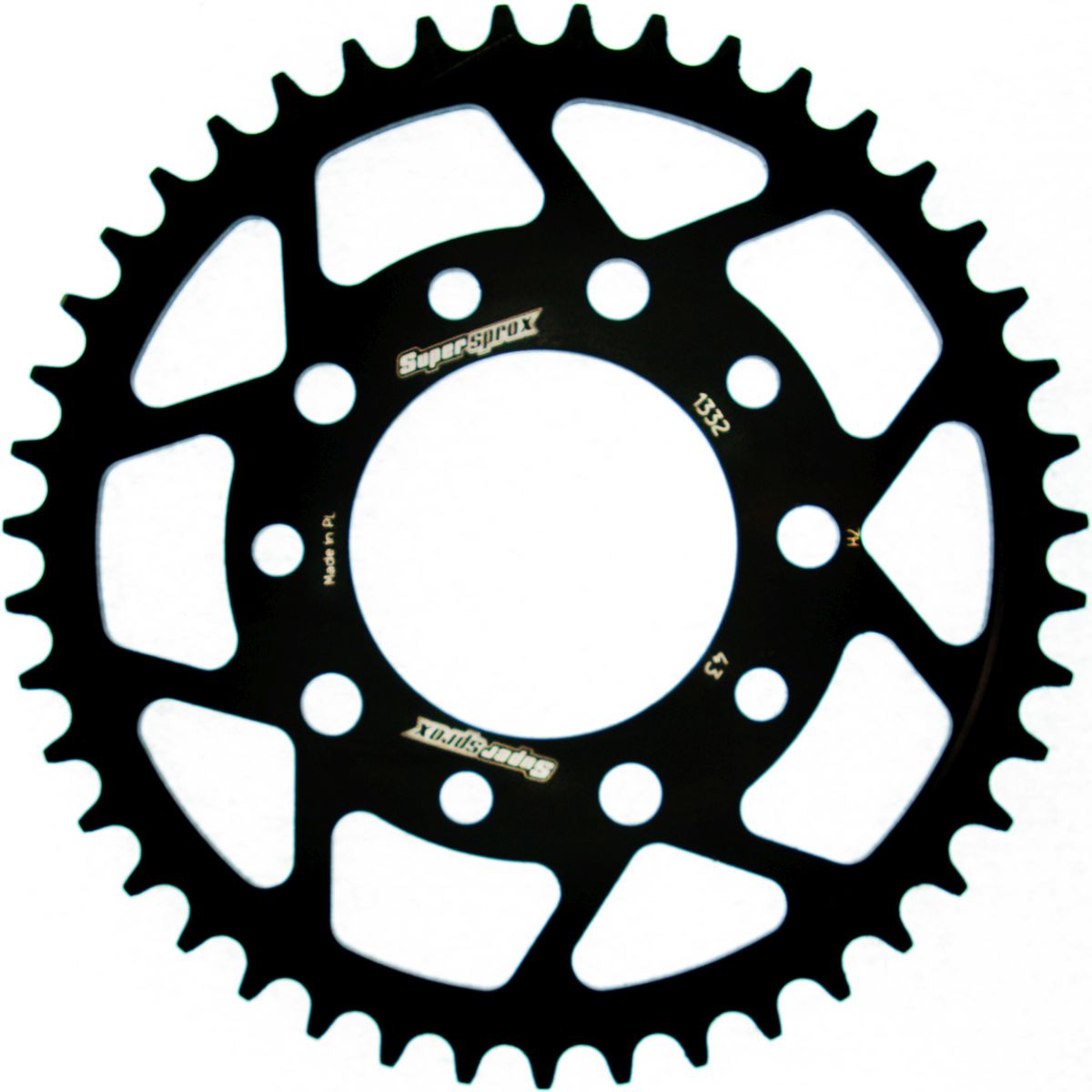 Rear sprocket SUPERSPROX RFE-1332:43-BLK black 43T, 525