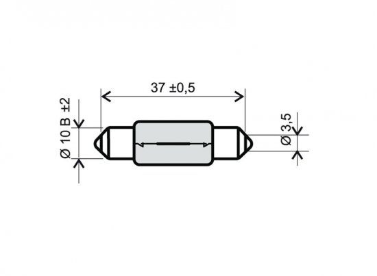 Lamp RMS 246510161 T11x39 12V 10W