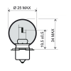 Lamp RMS 246510432 12V 20W, P26S white