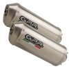 Dual slip-on exhaust GPR CA.10.SAT SATINOX Brushed Stainless steel including removable db killers and link pipes