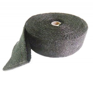 Fiberglass exhaust wrap MOTION STUFF (1x50mm, 15m) black