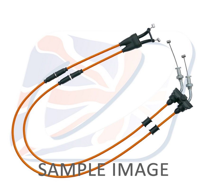 Throttle cables (pair) Venhill Y01-4-078-OR featherlight orange