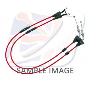 Throttle cables (pair) Venhill Y01-4-078-RD featherlight red