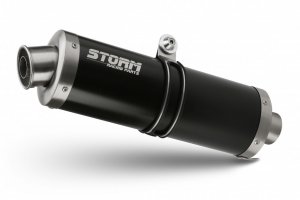 Full exhaust system 3x1 STORM OVAL Black